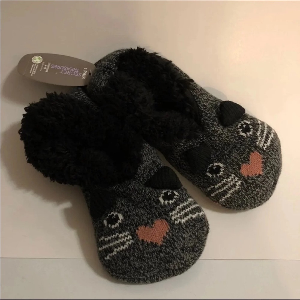 Secret Treasure Slippers Women’s Shoe size 4-10 Black Cats‎ New With Tags